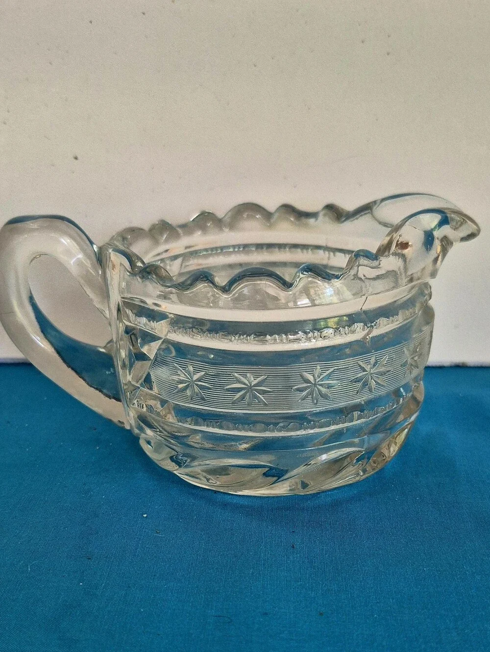 Antique EAPG McKee Innovation Creamer Early American Pressed Glass 1900s USA